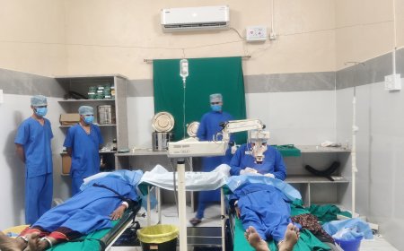 राजऋषि हॉस्पिटल मारवाड़ जंक्शन में निःशुल्क नेत्र चिकित्सा शिविर संपन्न