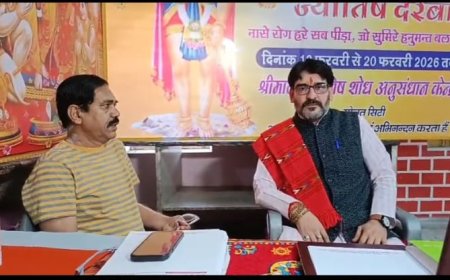 हनुमान दरबार में ज्योतिष पर मंथन, गुरुजी सचिन श्रीमाली ने बताया— “वेदों का नेत्र है ज्योतिष”