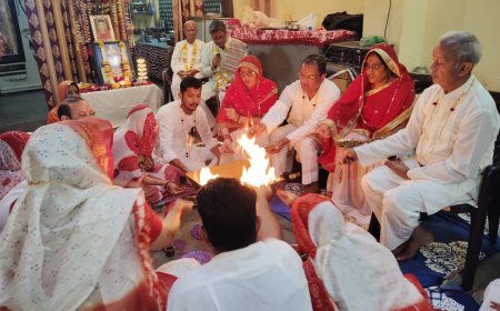 सोजत सिटी में वैदिक मंत्रोच्चार के साथ मनाई गई स्व. श्रीमती विमला राय भटनागर की पुण्यतिथि