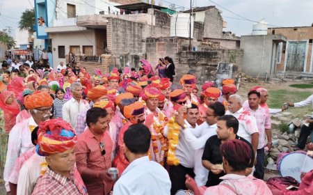 बेरा निंबड़िया पर हींडा ग्यारस मेले में उमड़ा जनसैलाब, माली समाज के गणमान्यजनों का हुआ स्वागत