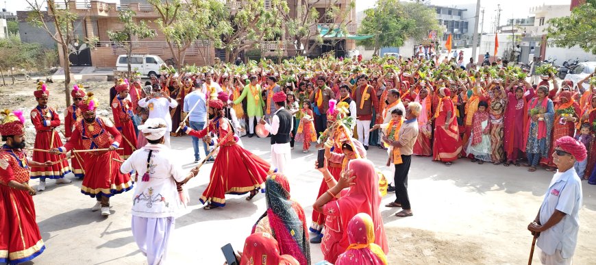 सोजत विराट हिंदू सम्मेलन के तहत जैकल माता से भव्य शोभायात्रा निकली