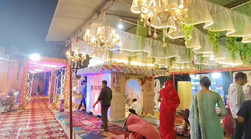 भूतेश्वर महादेव मंदिर में महाशिवरात्रि पर भव्य सजावट, महावीर गिरी जी महाराज की खड़ी तपस्या के 7 माह 4 दिन पूर्ण