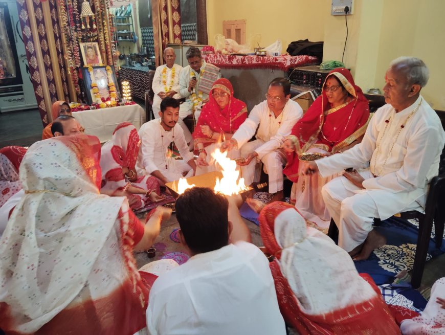 सोजत सिटी में वैदिक मंत्रोच्चार के साथ मनाई गई स्व. श्रीमती विमला राय भटनागर की पुण्यतिथि