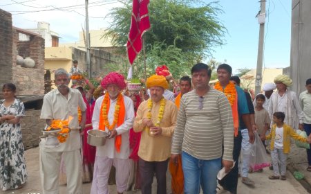सवराड़ में कलश यात्रा के साथ चैत्र नवरात्रा की स्थापना, नौ दिवसीय हवन शुरू