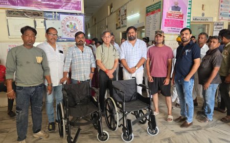 गौभक्त भामाशाह भारत सिंह राजपुरोहित ने विभिन्न स्थानों पर व्हीलचेयर भेंट की