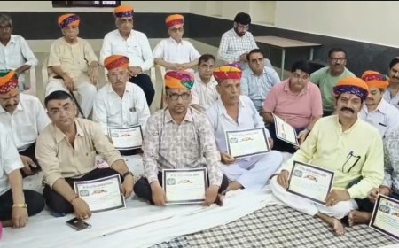 सोजत श्री मैढ़ क्षत्रिय स्वर्णकार समाज की नव निर्वाचित कार्यकारिणी का शपथ ग्रहण समारोह हुआ आयोजित