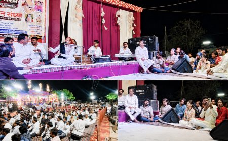 सोजत पंडित जी की होटल (मनसा का ढाबा) के शुभारंभ से पहले सजी भक्ति की महफिल, देर रात तक गूंजे भजन