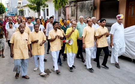 सोजत में पुरुषोत्तम अधिकमास की धूम, श्रीचारभुजानाथ मंदिर से रोज निकल रही प्रभातफेरी