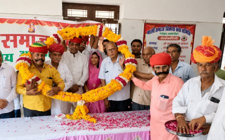 सोजत में भाजपा ओबीसी मोर्चा प्रदेश प्रवक्ता राजेश तंवर का भव्य सम्मान, बोले— समाज सेवा को समर्पित है जीवन