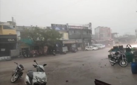 बिलाड़ा में मौसम ने बदला मिजाज, तेज हवा के साथ झमाझम बारिश