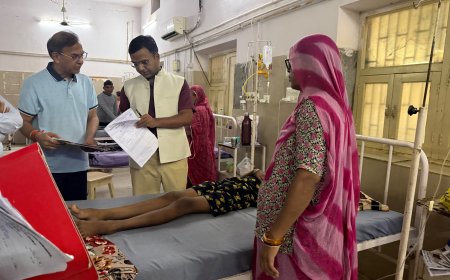 सोजत जिला अस्पताल की व्यवस्थाओं का जायजा, कलेक्टर ने दिए बेहतर स्वास्थ्य सेवाओं के निर्देश