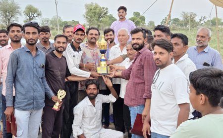 सारगवास बीपीएल क्रिकेट प्रतियोगिता का समापन, रन राइडर्स गुड़ा कलां ने जीता खिताब