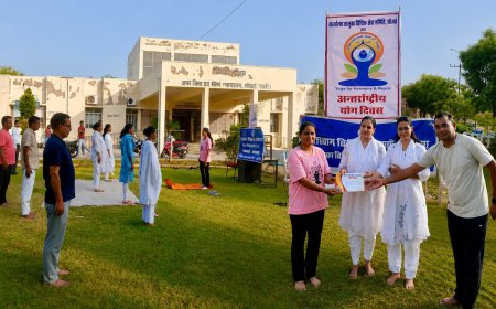 सोजत न्यायालय में गूंजा योग का संदेश, न्यायिक अधिकारियों व अधिवक्ताओं ने किया सामूहिक योग