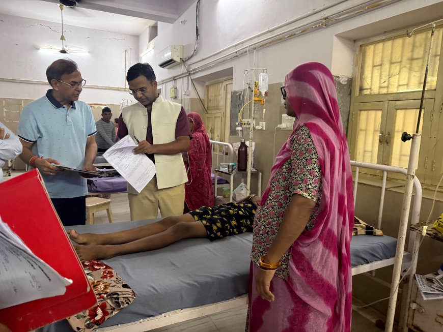 सोजत जिला अस्पताल की व्यवस्थाओं का जायजा, कलेक्टर ने दिए बेहतर स्वास्थ्य सेवाओं के निर्देश