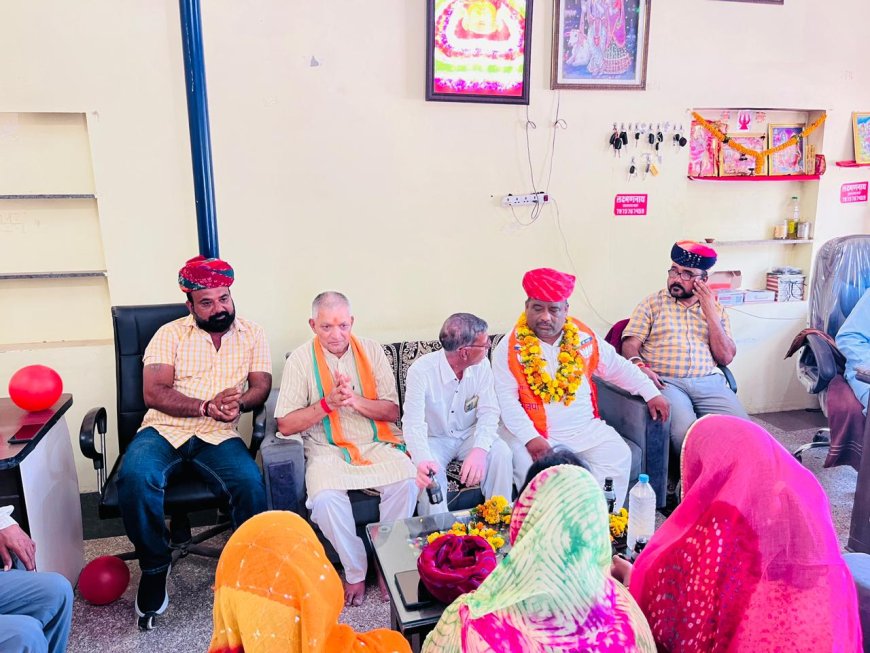 सोजत रोड में भाजपा ओबीसी मोर्चा प्रदेश मंत्री शिवदान सिंह भाटी सहित अतिथियों का भव्य स्वागत