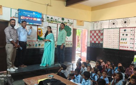 राजकीय उच्च प्राथमिक विद्यालय गुड़ा श्यामा में अध्यापिका ने भेंट किया स्मार्ट टीवी, बच्चों को मिलेगी डिजिटल शिक्षा की सुविधा