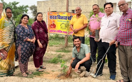 भारत विकास परिषद सोजत का हरित अभियान, देव लीला फार्म में हुआ वृक्षारोपण, स्नेहलता लढ़ा सम्मानित