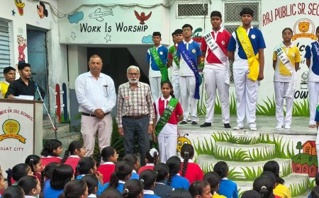 राज पब्लिक स्कूल में शिक्षक परिषद एवं छात्र संघ का शपथ ग्रहण समारोह संपन्न
