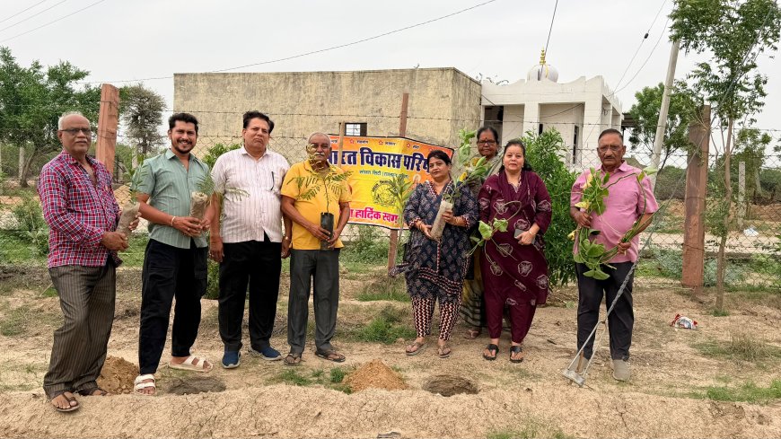 भारत विकास परिषद सोजत का हरित अभियान, देव लीला फार्म में हुआ वृक्षारोपण, स्नेहलता लढ़ा सम्मानित