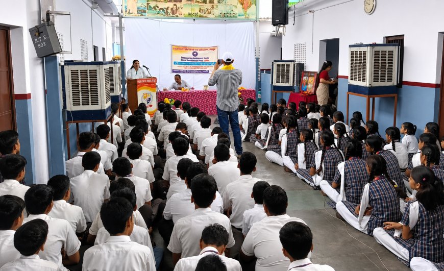 आलोक विद्या मंदिर विद्यालय में विधिक साक्षरता, साइबर जागरूकता एवं नशा मुक्ति शिविर आयोजित