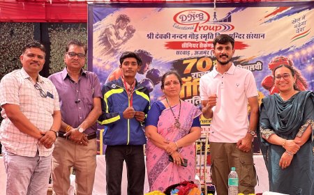 राज्य स्तरीय बॉक्सिंग में हिमांशु देवड़ा ने जीता कांस्य पदक, सोजत पहुंचने पर ढोल-धमाकों से हुआ भव्य स्वागत