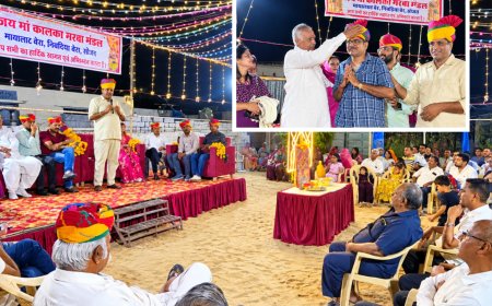 मायालाट व निंबड़िया बेरा में गरबा मंडल ने किया अतिथियों का सम्मान, वरिष्ठ जनप्रतिनिधियों का मिला मार्गदर्शन
